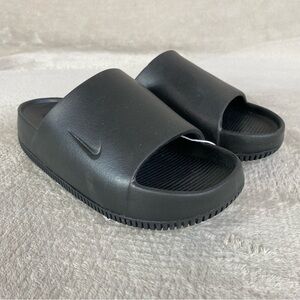 Nike Calm Slide Sandals Womens Size 6 Black Water Comfort Casual NEW